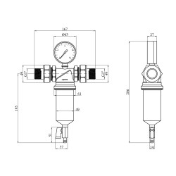 Фільтр самоочисний Karro "Super" 1" ЗЗ нікельований KR-88043 Фільтр самоочисний Karro "Super" 1" ЗЗ нікельований KR-88043