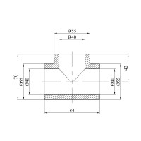 Трійник PPR Baux 40 мм