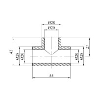 Трійник PPR Baux 20 мм Трійник PPR Baux 20 мм