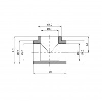 Трійник PPR Baux 63 мм