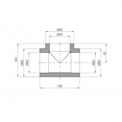 Трійник PPR Baux 63 мм