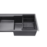 Кухонна мийка Kroner KRP Schwarze - 7848RHM PVD (3.0/1.0 мм)