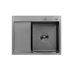 Кухонна мийка Kroner KRP Schwarze - 6350RHM PVD (3.0/1.0 мм) Кухонна мийка Kroner KRP Schwarze - 6350RHM PVD (3.0/1.0 мм)