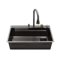 Кухонна мийка Kroner KRP Schwarze - SET7545HM PVD (3.0/0.8 мм)