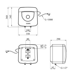 Водонагрівач Kroner Small K10SA1.5 з мокрим ТЕНом Водонагрівач Kroner Small K10SA1.5 з мокрим ТЕНом