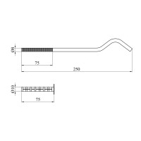 Кронштейн для радіатора Karro 250 мм білий