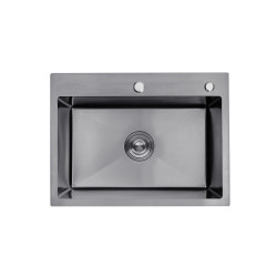 Кухонна мийка Kroner KRP Schwarze - 5843HM PVD (3.0/1.0 мм)