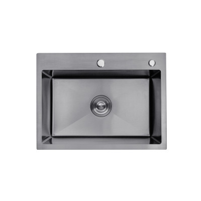 Кухонна мийка Kroner KRP Schwarze - 5843HM PVD (3.0/1.0 мм)