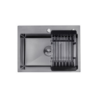 Кухонна мийка Kroner KRP Schwarze - 5843HM PVD (3.0/1.0 мм)