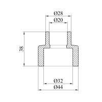 Муфта редукційна PPR Baux 32х20 мм Муфта редукційна PPR Baux 32х20 мм