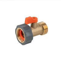 Кран запірний з внутрішньою і зовнішньою різьбами 3/4", BRASS SOFT, BR-S2232