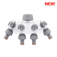 Розподільник з 4 кранами на кран 1" або 3/4", SOLID WHITE LINE, на карті, WL-3034K