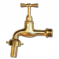 Кран вентильний РЗ 1/2", штуцер під шланг 1/2", латунний, GKK011213