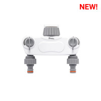 Розподільник з 2 кранами на кран 1" або 3/4", SOLID, WHITE LINE, на карті, WL-3032K
