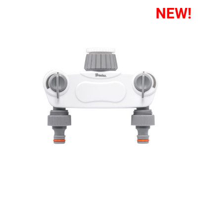 Розподільник з 2 кранами на кран 1" або 3/4", SOLID, WHITE LINE, на карті, WL-3032K