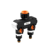 Розподільник з 2 кранами, BLACK LINE РЗ 1" до РЗ 3/4", HEAVY DUTY, ECO-PWB3042