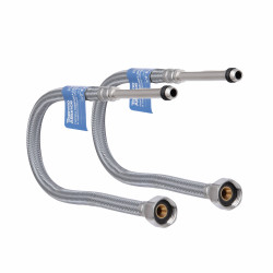 Шланг для підключення змішувача Thermo Alliance Standart (пара) 40 см NYLON M10x1/2"В довга ігла TAS386W40L