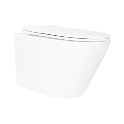 Унітаз підвісний Qtap Swan безобідковий з сідінням Soft-close QT16335180W