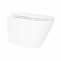 Унітаз підвісний Qtap Swan безобідковий з сідінням Soft-close QT16335180W