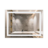 Дзеркало Qtap Mideya (DC-F904) 800х600 з LED-підсвічуванням Touch, з димером, рег. яскравості QT2078F904W