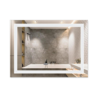 Дзеркало Qtap Mideya (DC-F904) 800х600 з LED-підсвічуванням Touch, з димером, рег. яскравості QT2078F904W