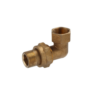 Згін-американка кутова полегшина LexLine 3/4" ВЗ латунна УК0804-А-В