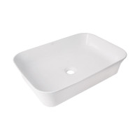 Раковина накладна Qtap Virgo N прямокутна без донного клапана WHITE QT18116308W