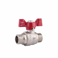 Кран кульовий 1/2" зовнішня * 1/2" зовнішня (для води) метелик Forte