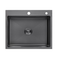Кухонна мийка Kroner KRP Schwarze - 6050HM PVD (3.0/1.0 мм)