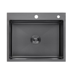 Кухонна мийка Kroner KRP Schwarze - 6050HM PVD (3.0/1.0 мм)