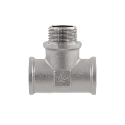 Трійник 1/2" внутрішня * 1/2" зовнішня * 1/2" внутрішня RAFTEC