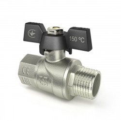 Кран кульовий 1/2" внутрішня * 1/2" зовнішня RAFTEC BLACK