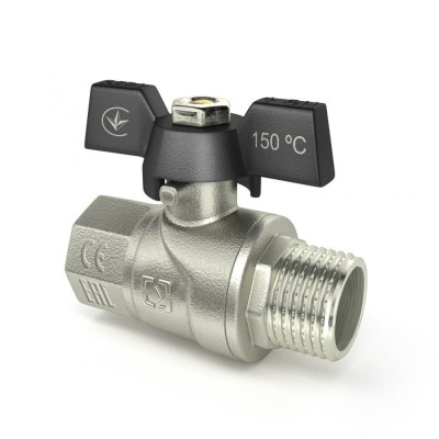 Кран кульовий 3/4" внутрішня * 3/4" зовнішня RAFTEC BLACK