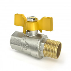 Кран кульовий 1/2" внутрішня * 1/2" зовнішня газ RAFTEC BLACK