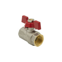 Кран кульовий 1/2" внутрішня * 1/2" внутрішня червоний метелик RAFTEC