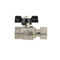 Кран кульовий з накидною гайкою 3/4 прямий Raftec Black