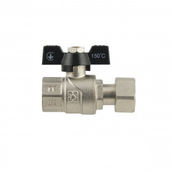 Кран кульовий з накидною гайкою 3/4 прямий Raftec Black
