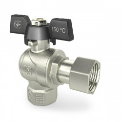 Кран кульовий з накидною гайкою 1/2 кутовий DRBZ1 Raftec Black