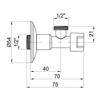 Кран приладовий 1/2" * 1/2" Icma