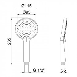 Лійка душ Qt Ruchi A116O3PBB