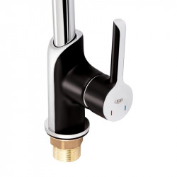 Змішувач для кухні Grand 007F U-образний Black (k35) Qtap