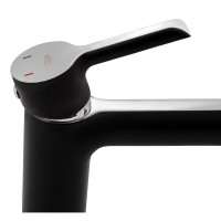 Змішувач для раковини Grand 001F низький Black (k35) Qtap