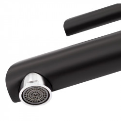 Змішувач для раковини Grand 001F низький Black (k35) Qtap