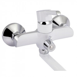 Змішувач для ванни Grand 005 довгий вилив White (k35) Qtap