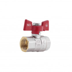 Кран кульовий SD Plus 1\2" ВР для води (метелик) SD602NW15PN40