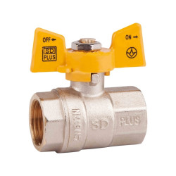 Кран кульовий SD Plus 3\4" ВР для газу (метелик) SD602NG20PN40
