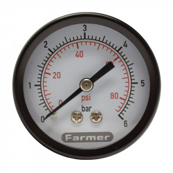 Манометр 1/4 задня підключка 6 бар Farmer