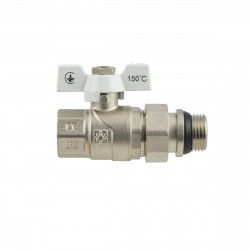 Кран кульовий з американкою 3/4" RAFTEC посилений біла ручка