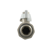 Кран кульовий з американкою 3/4" RAFTEC посилений біла ручка