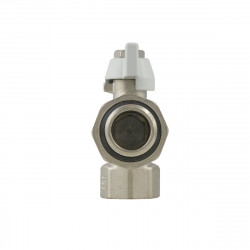Кран кульовий з американкою 3/4" кутовий RAFTEC WRBS-2 посилений білий метелик